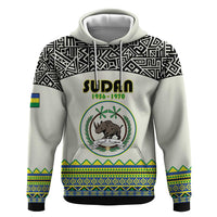 Personalized Sudan 1956-1970 Zip Hoodie With African Pattern - Wonder Print Shop