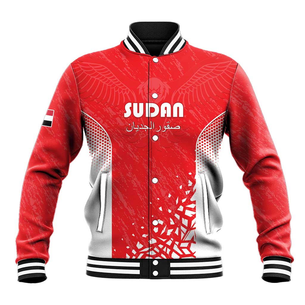 Custom Sudan Football Baseball Jacket Come On Falcons of Jediane - Wonder Print Shop