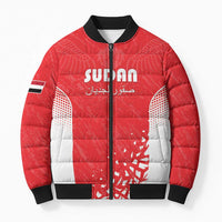 Custom Sudan Football Bomber Puffer Jacket Come On Falcons of Jediane - Wonder Print Shop