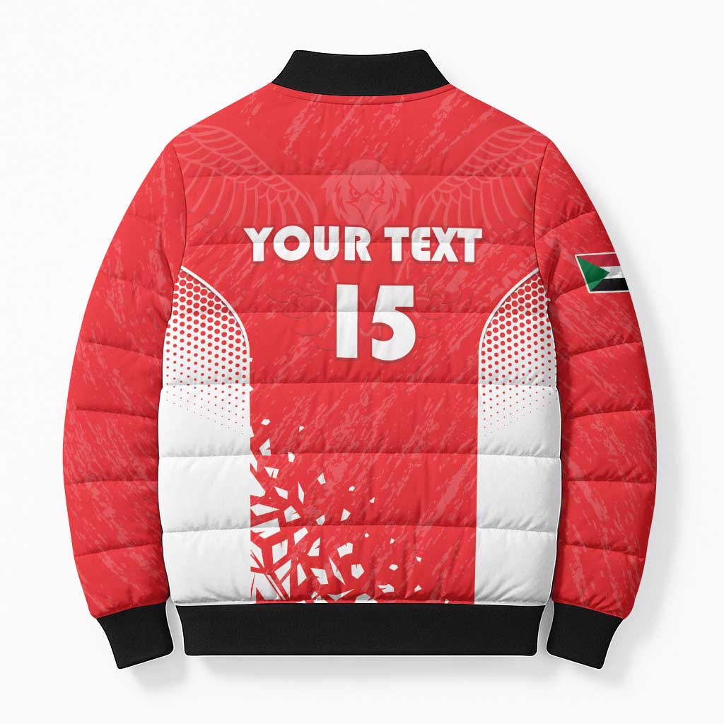 Custom Sudan Football Bomber Puffer Jacket Come On Falcons of Jediane - Wonder Print Shop