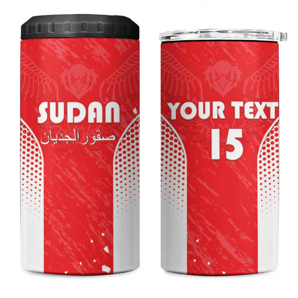 Custom Sudan Football 4 in 1 Can Cooler Tumbler Come On Falcons of Jediane - Wonder Print Shop