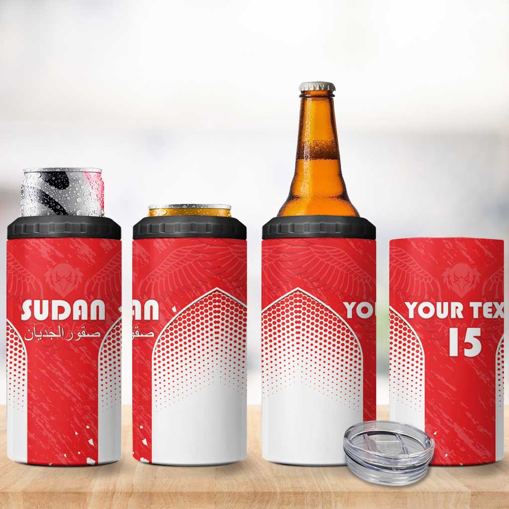 Custom Sudan Football 4 in 1 Can Cooler Tumbler Come On Falcons of Jediane - Wonder Print Shop