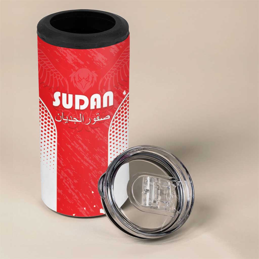 Custom Sudan Football 4 in 1 Can Cooler Tumbler Come On Falcons of Jediane - Wonder Print Shop