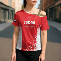 Custom Sudan Football Cross Shoulder Shirt Come On Falcons of Jediane - Wonder Print Shop