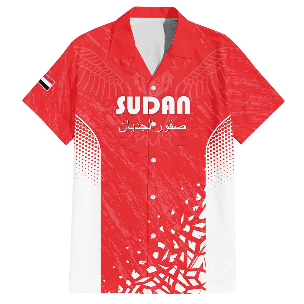 Custom Sudan Football Family Matching Long Sleeve Bodycon Dress and Hawaiian Shirt Come On Falcons of Jediane - Wonder Print Shop