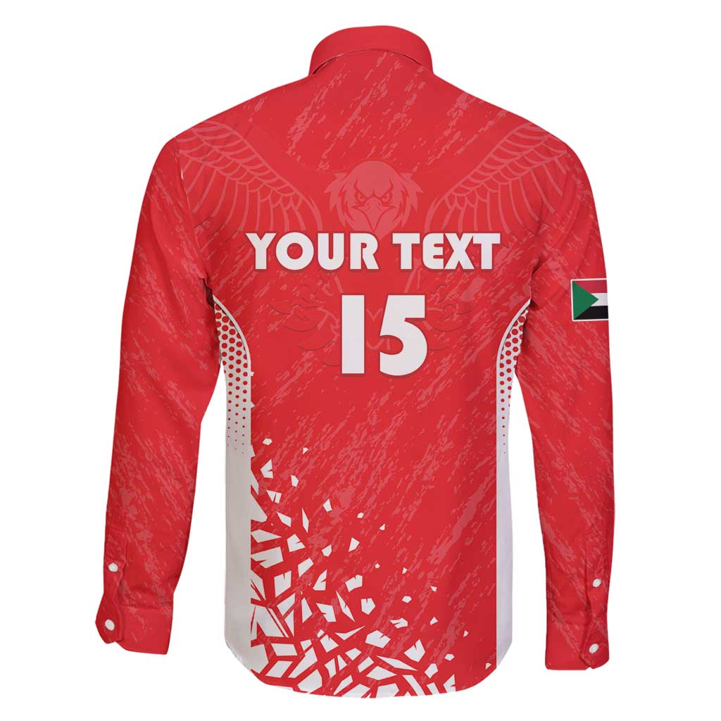 Custom Sudan Football Family Matching Long Sleeve Bodycon Dress and Hawaiian Shirt Come On Falcons of Jediane - Wonder Print Shop