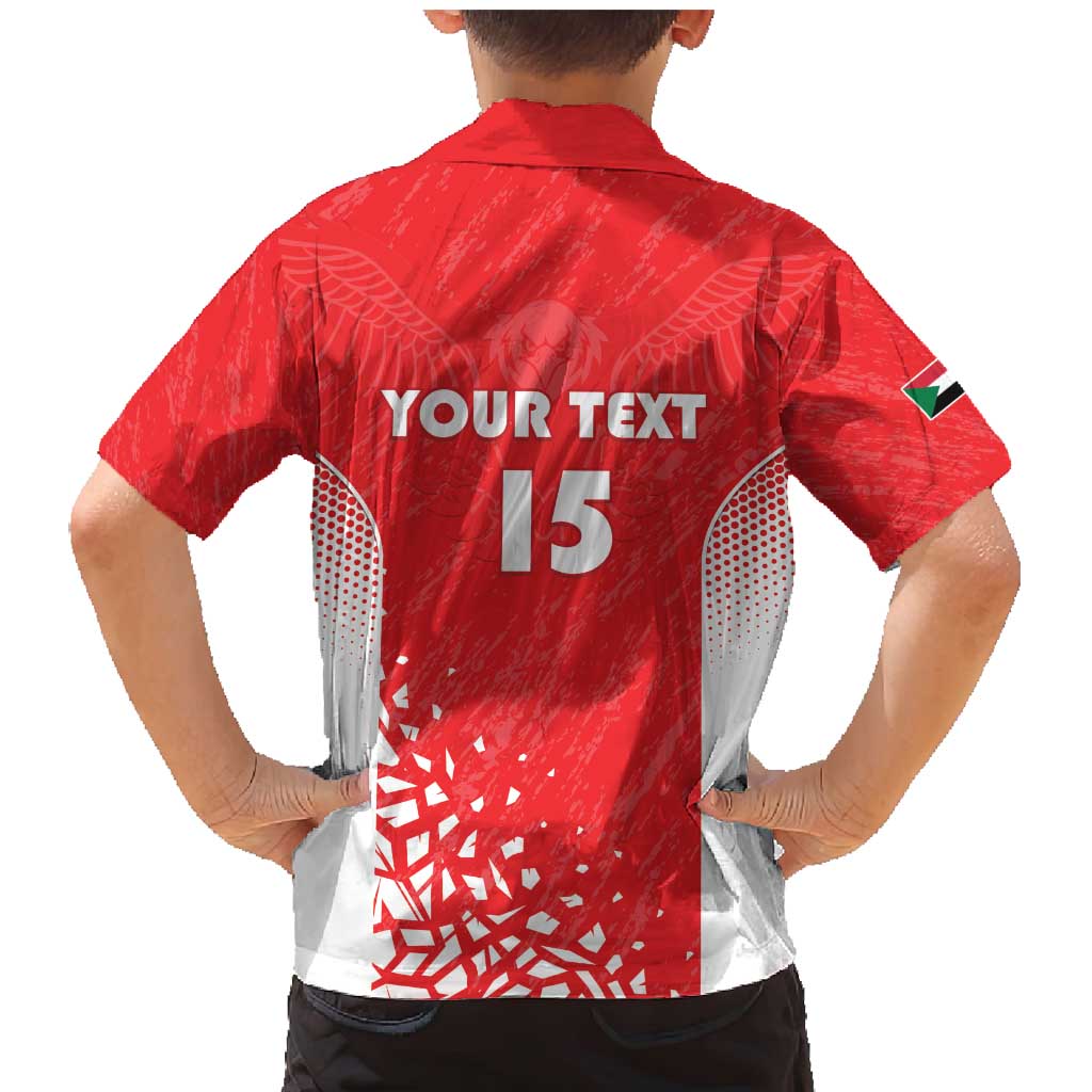 Custom Sudan Football Family Matching Mermaid Dress and Hawaiian Shirt Come On Falcons of Jediane - Wonder Print Shop