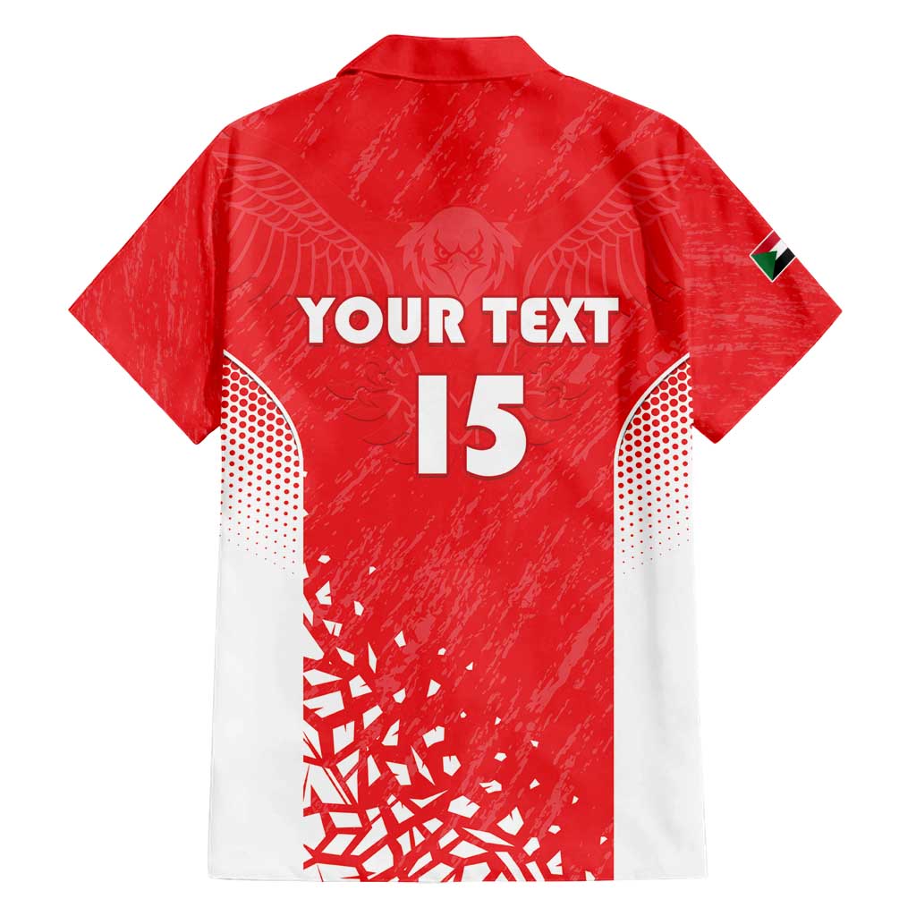 Custom Sudan Football Family Matching Off Shoulder Short Dress and Hawaiian Shirt Come On Falcons of Jediane - Wonder Print Shop