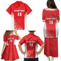 Custom Sudan Football Family Matching Puletasi and Hawaiian Shirt Come On Falcons of Jediane - Wonder Print Shop
