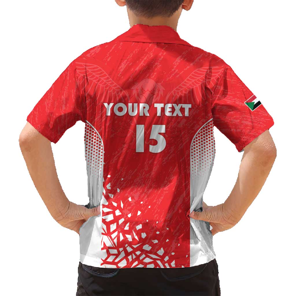 Custom Sudan Football Family Matching Summer Maxi Dress and Hawaiian Shirt Come On Falcons of Jediane - Wonder Print Shop