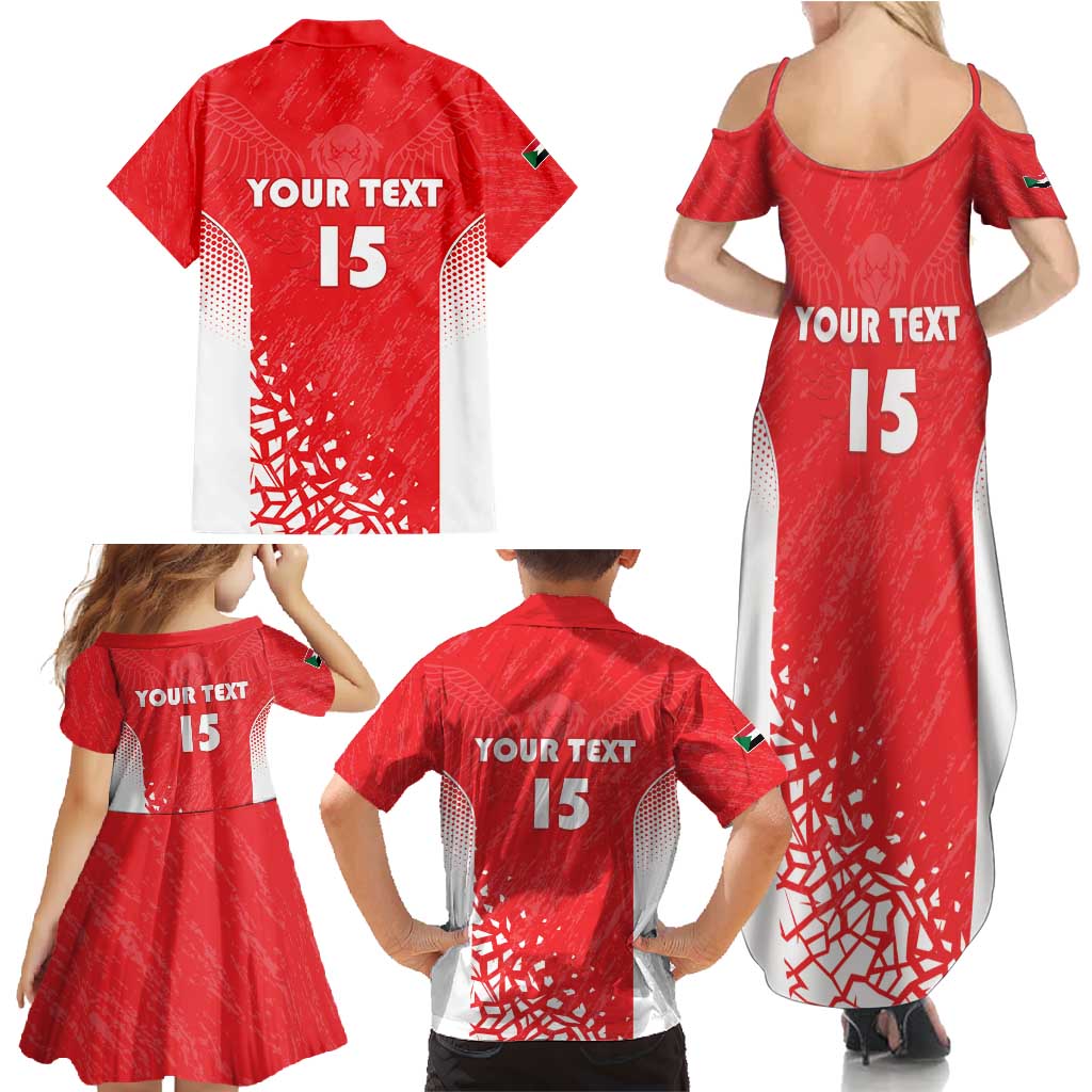 Custom Sudan Football Family Matching Summer Maxi Dress and Hawaiian Shirt Come On Falcons of Jediane - Wonder Print Shop