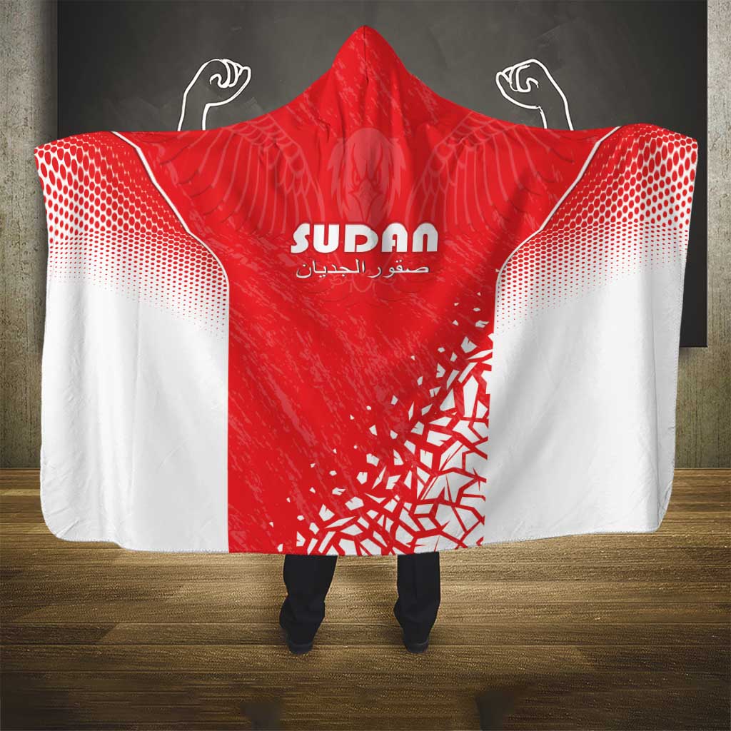 Sudan Football Hooded Blanket Come On Falcons of Jediane - Wonder Print Shop