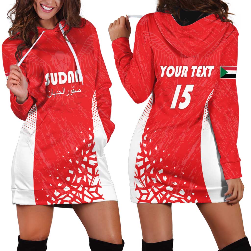 Custom Sudan Football Hoodie Dress Come On Falcons of Jediane - Wonder Print Shop