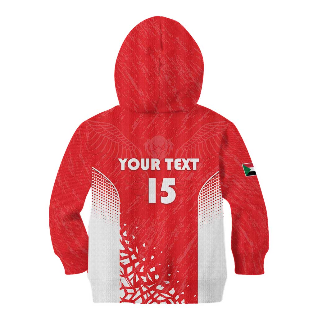 Custom Sudan Football Kid Hoodie Come On Falcons of Jediane - Wonder Print Shop