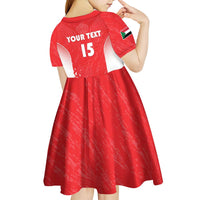 Custom Sudan Football Kid Short Sleeve Dress Come On Falcons of Jediane - Wonder Print Shop