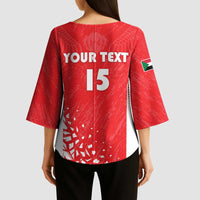 Custom Sudan Football Kimono Sleeve Blouse Come On Falcons of Jediane - Wonder Print Shop