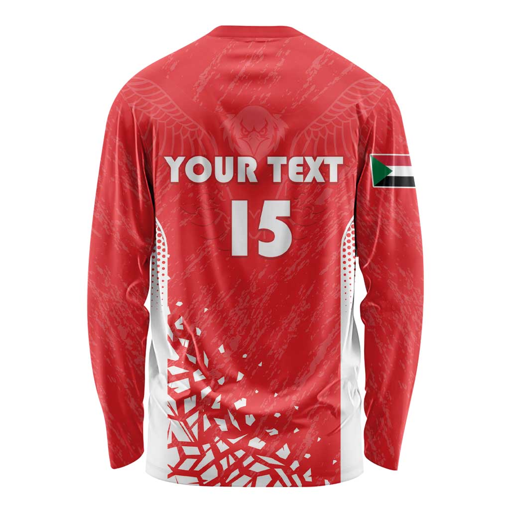 Custom Sudan Football Long Sleeve Shirt Come On Falcons of Jediane - Wonder Print Shop
