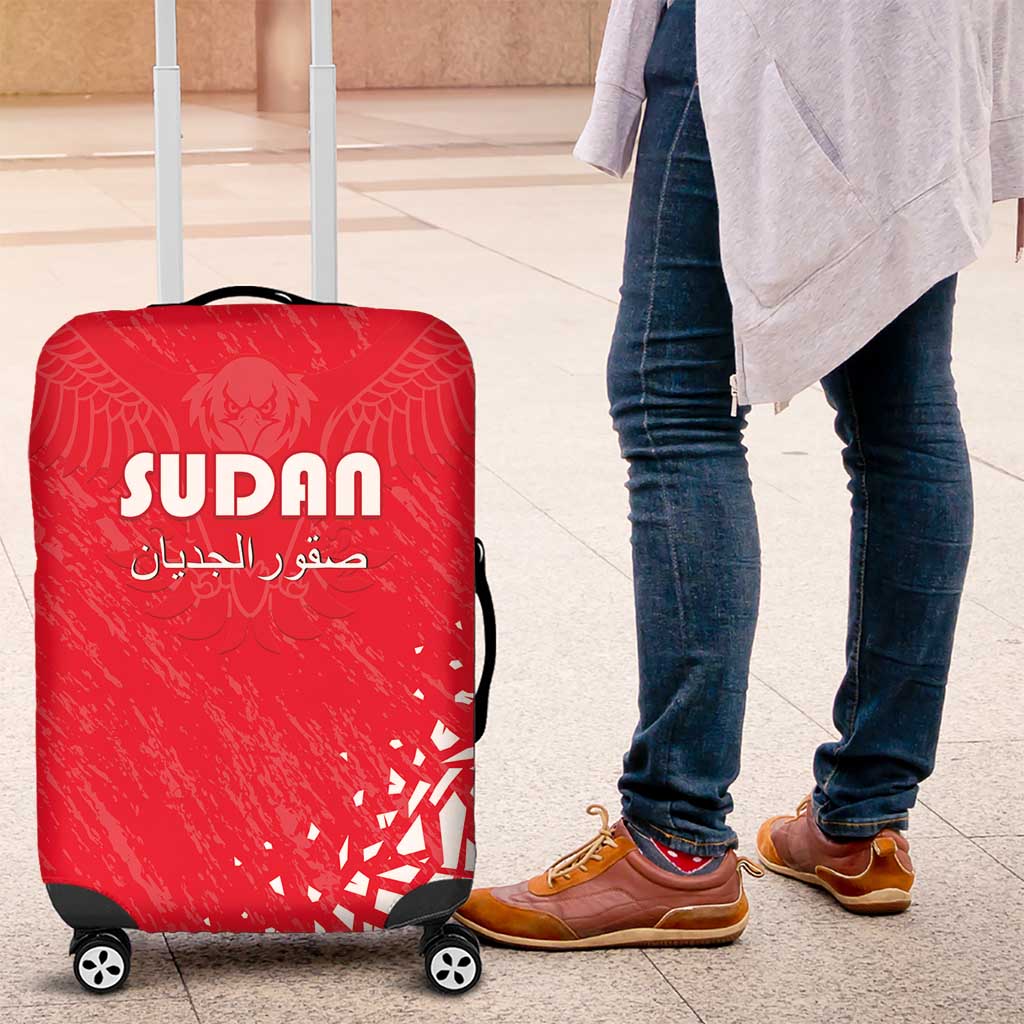 Sudan Football Luggage Cover Come On Falcons of Jediane - Wonder Print Shop