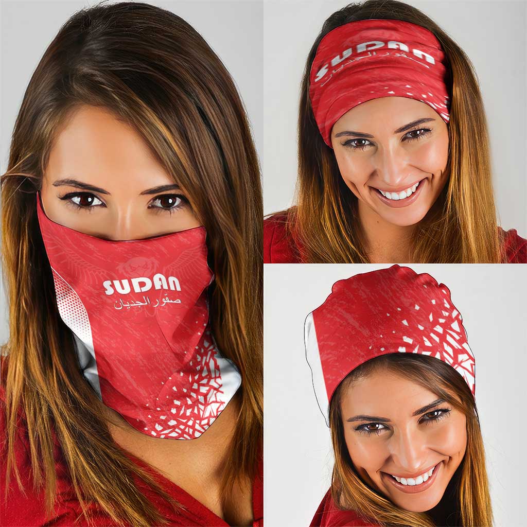 Sudan Football Neck Gaiter Come On Falcons of Jediane LT15