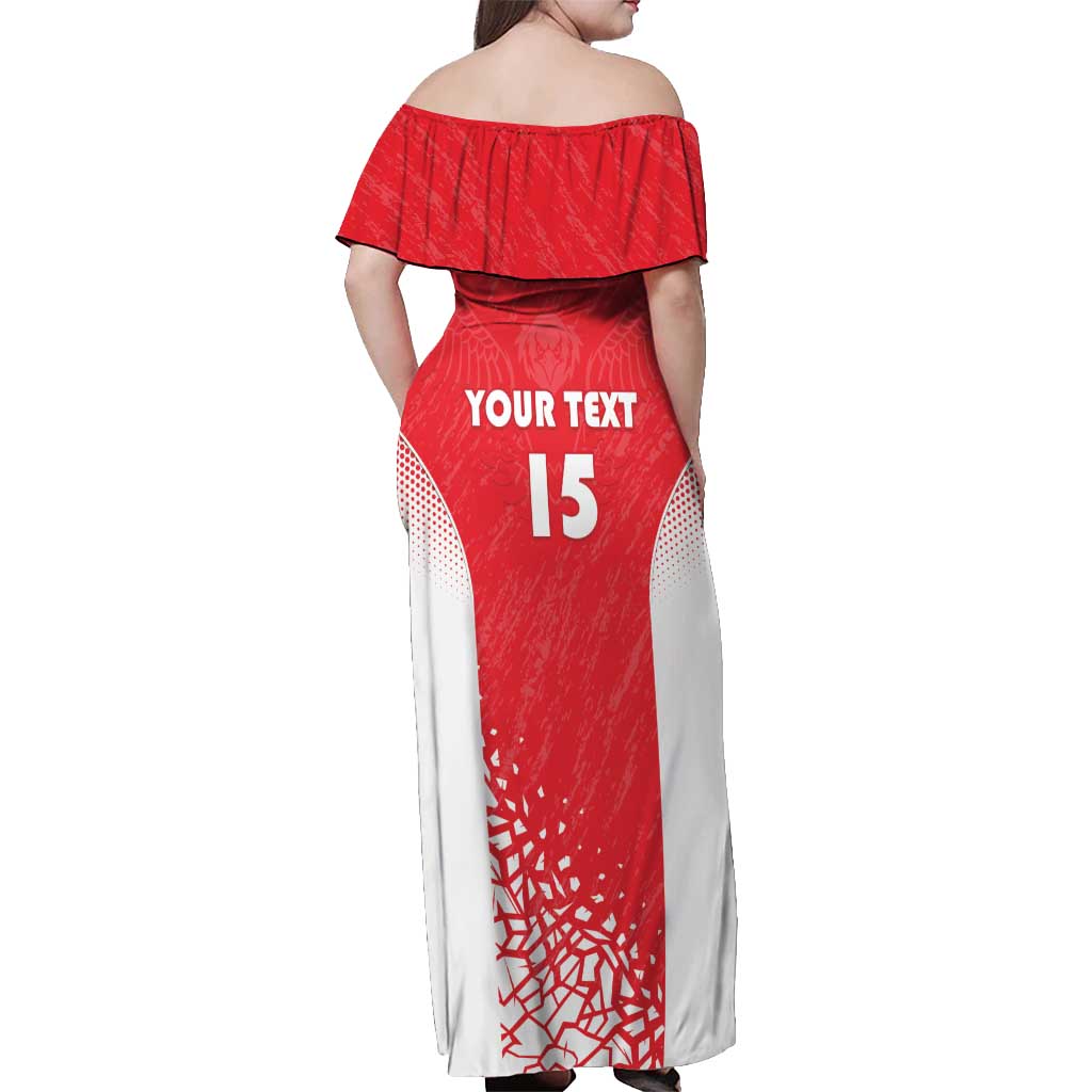 Custom Sudan Football Off Shoulder Maxi Dress Come On Falcons of Jediane - Wonder Print Shop