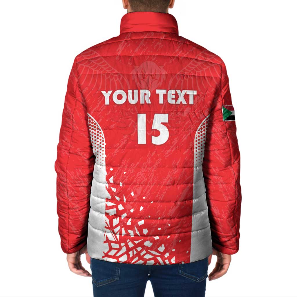 Custom Sudan Football Padded Jacket Come On Falcons of Jediane - Wonder Print Shop