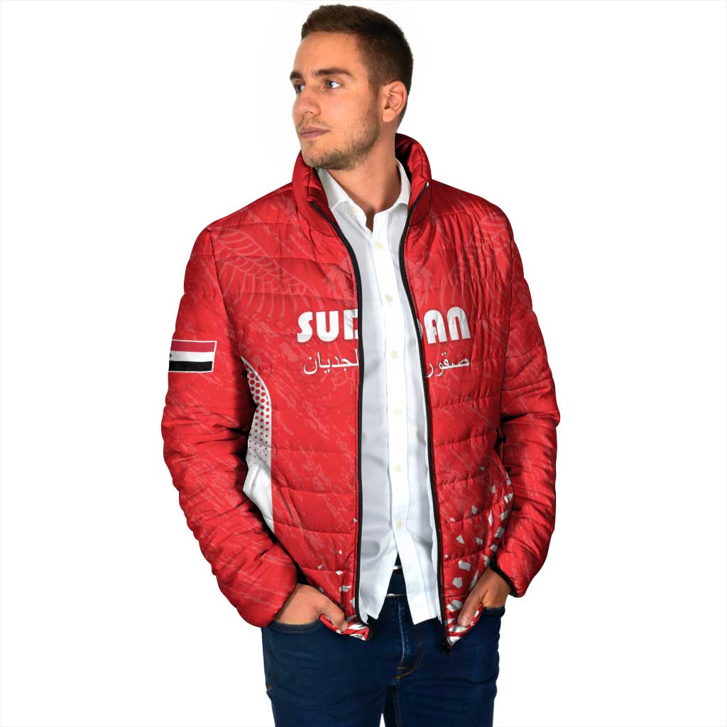 Custom Sudan Football Padded Jacket Come On Falcons of Jediane - Wonder Print Shop