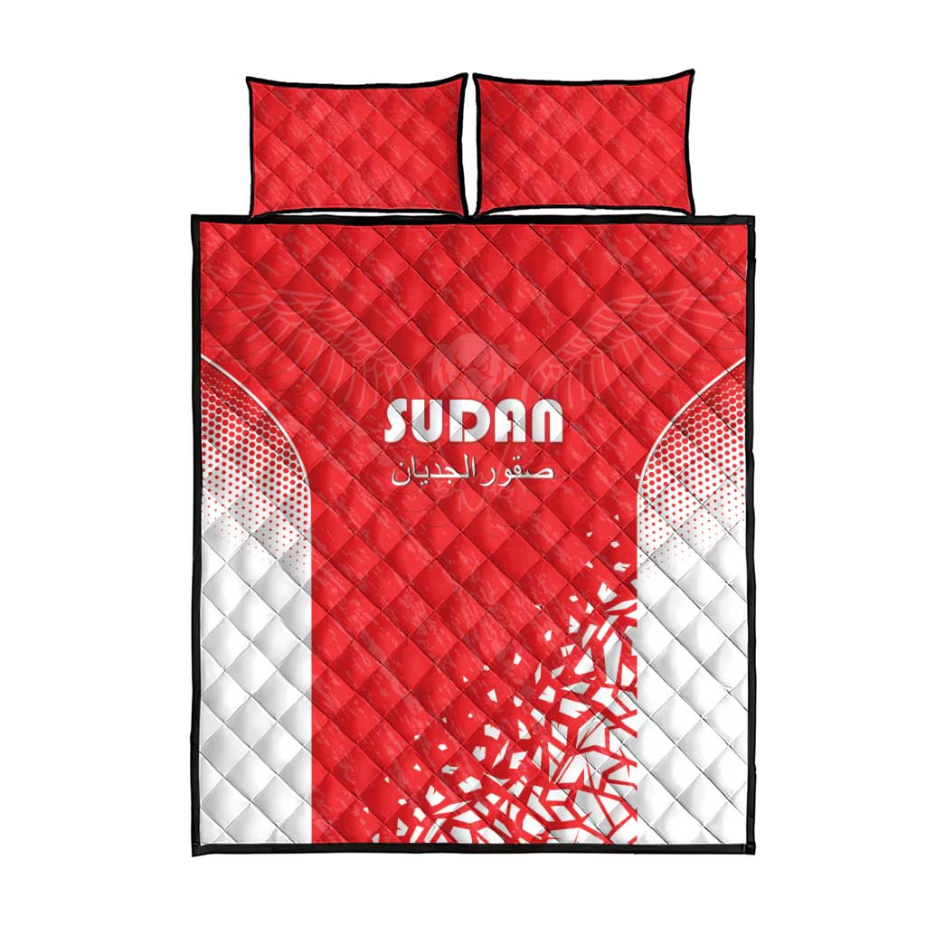 Sudan Football Quilt Bed Set Come On Falcons of Jediane - Wonder Print Shop