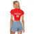 Custom Sudan Football Raglan Cropped T Shirt Come On Falcons of Jediane - Wonder Print Shop