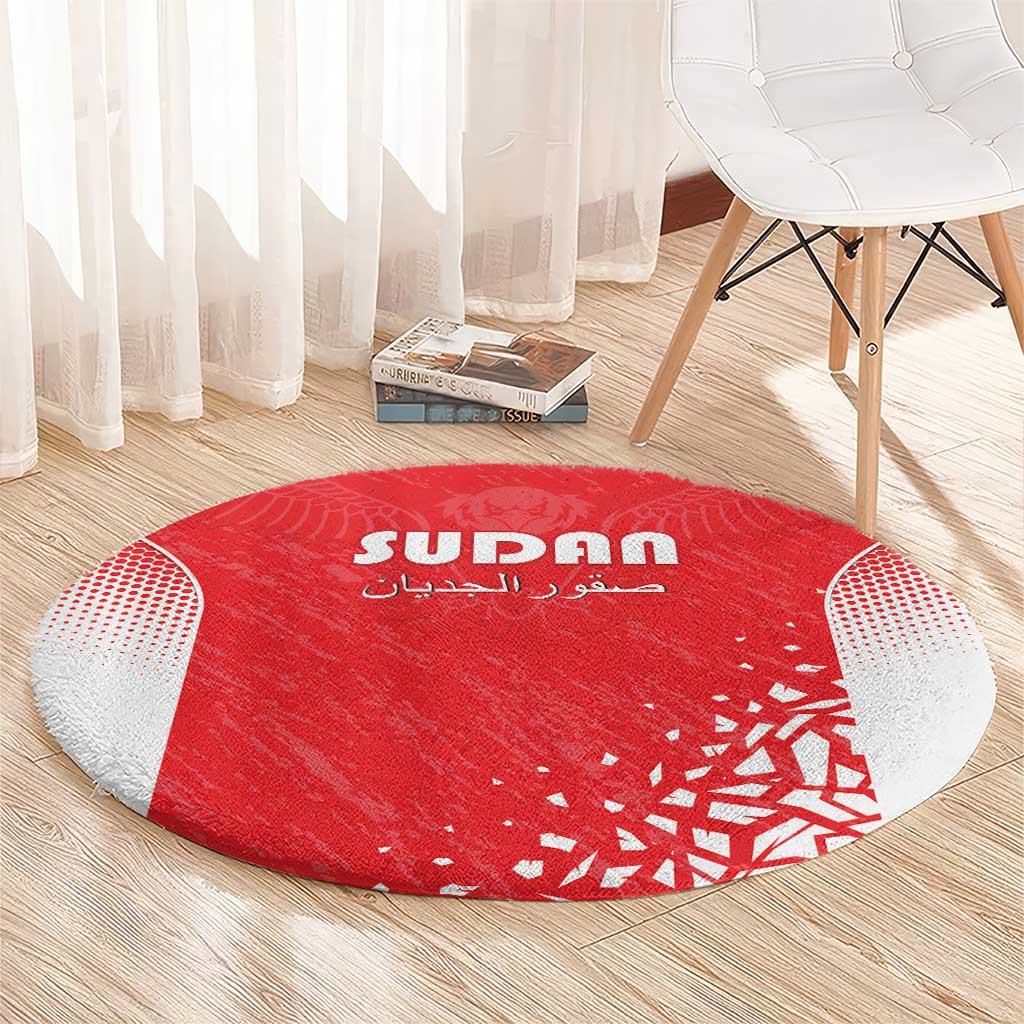 Sudan Football Round Carpet Come On Falcons of Jediane - Wonder Print Shop