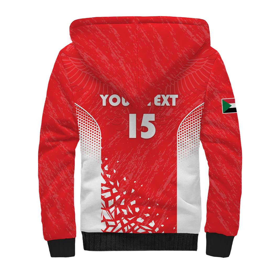 Custom Sudan Football Sherpa Hoodie Come On Falcons of Jediane - Wonder Print Shop