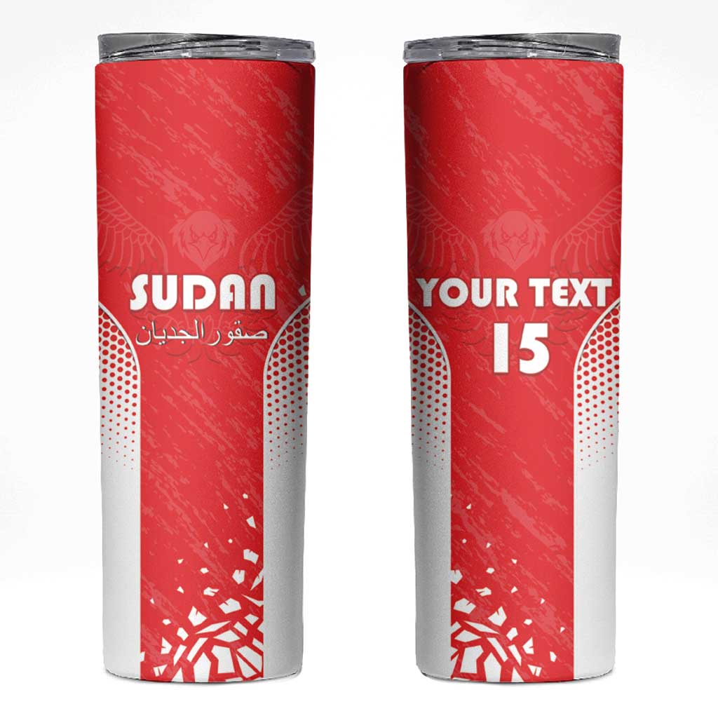 Custom Sudan Football Skinny Tumbler Come On Falcons of Jediane - Wonder Print Shop