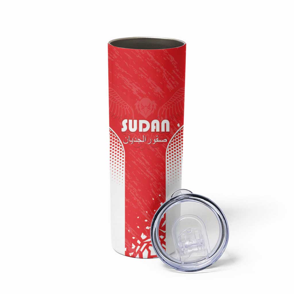 Custom Sudan Football Skinny Tumbler Come On Falcons of Jediane - Wonder Print Shop