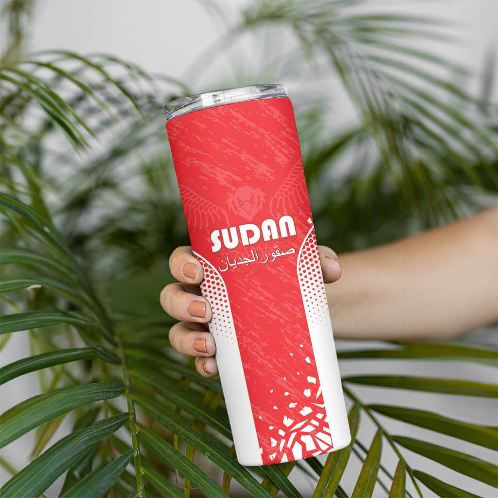 Custom Sudan Football Skinny Tumbler Come On Falcons of Jediane - Wonder Print Shop