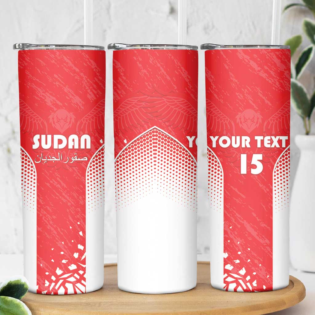 Custom Sudan Football Skinny Tumbler Come On Falcons of Jediane - Wonder Print Shop