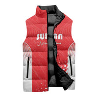 Custom Sudan Football Sleeveless Puffer Jacket Come On Falcons of Jediane - Wonder Print Shop