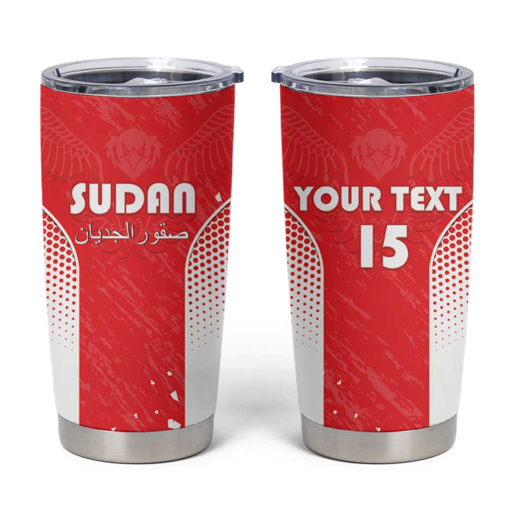Custom Sudan Football Tumbler Cup Come On Falcons of Jediane - Wonder Print Shop