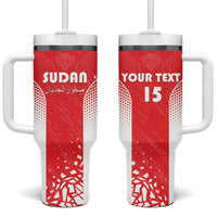 Custom Sudan Football Tumbler With Handle Come On Falcons of Jediane - Wonder Print Shop