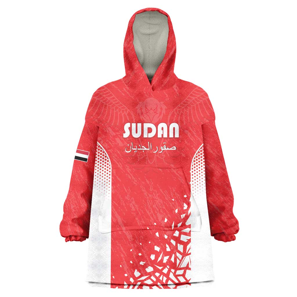 Custom Sudan Football Wearable Blanket Hoodie Come On Falcons of Jediane - Wonder Print Shop