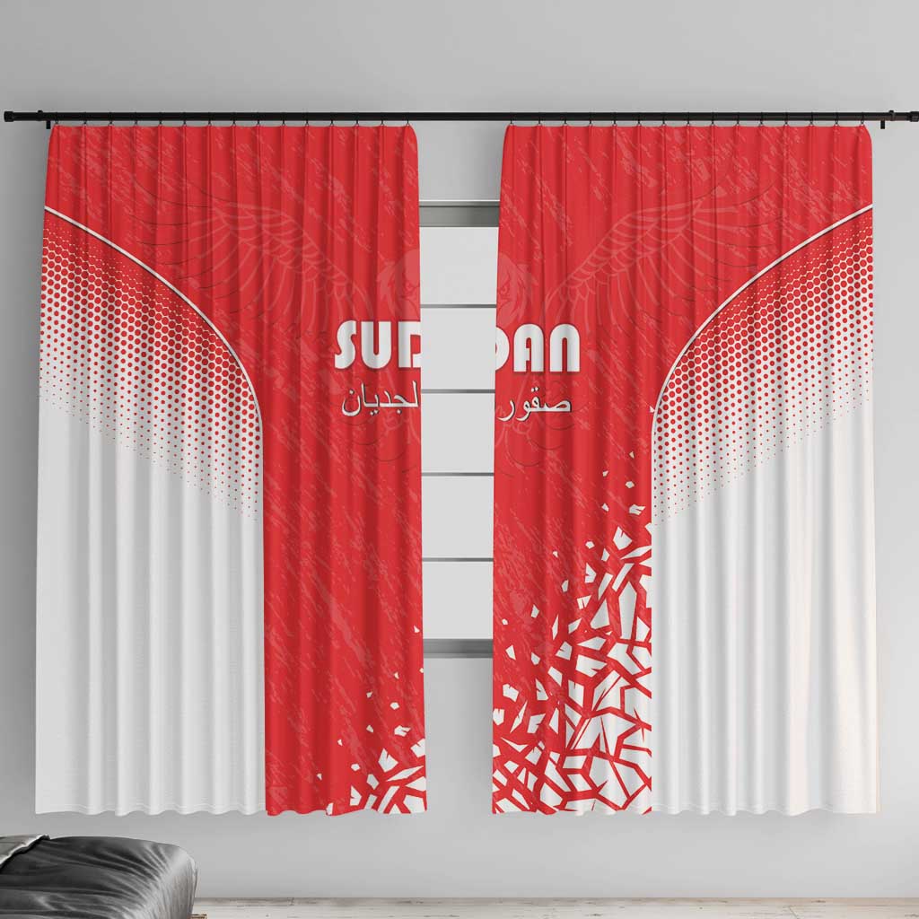 Sudan Football Window Curtain Come On Falcons of Jediane - Wonder Print Shop