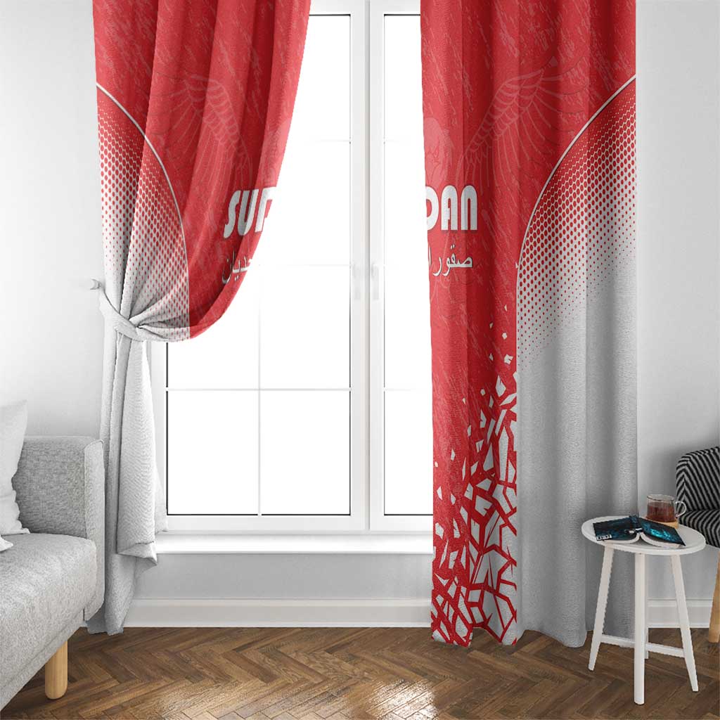 Sudan Football Window Curtain Come On Falcons of Jediane - Wonder Print Shop