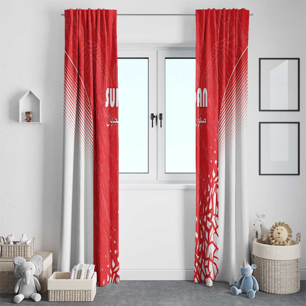 Sudan Football Window Curtain Come On Falcons of Jediane - Wonder Print Shop