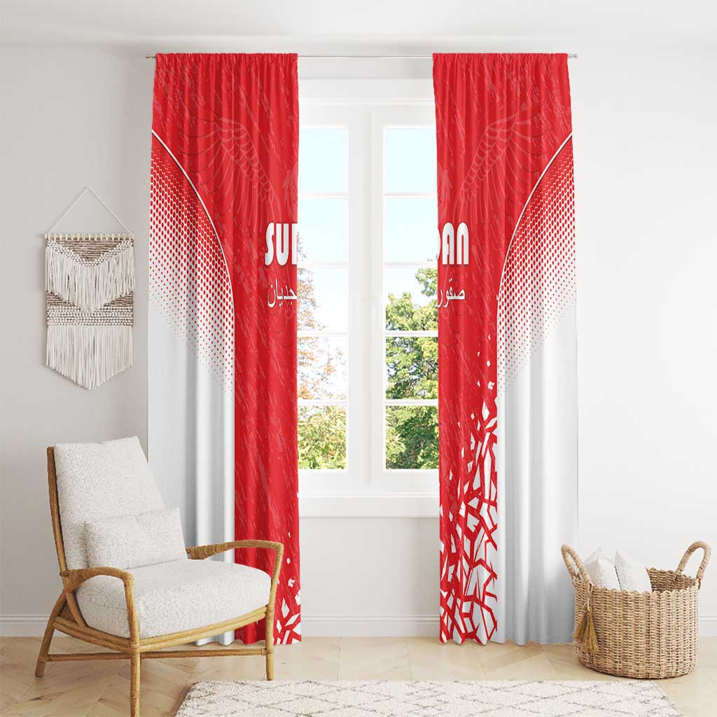 Sudan Football Window Curtain Come On Falcons of Jediane - Wonder Print Shop