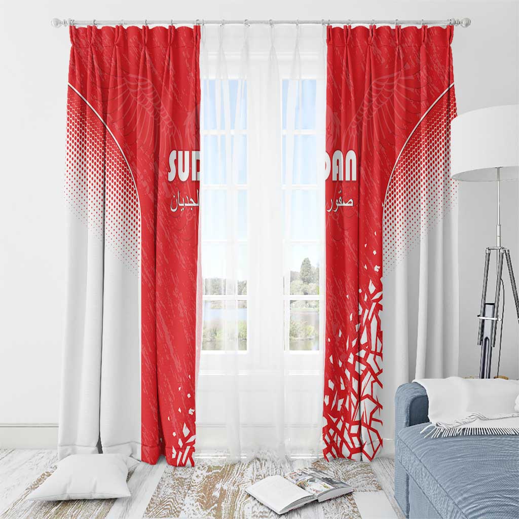 Sudan Football Window Curtain Come On Falcons of Jediane - Wonder Print Shop