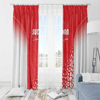 Sudan Football Window Curtain Come On Falcons of Jediane - Wonder Print Shop