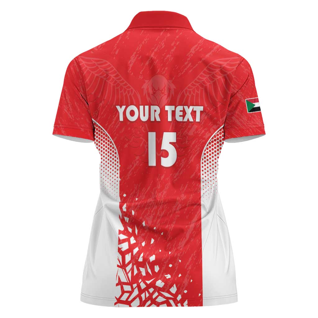 Custom Sudan Football Women Polo Shirt Come On Falcons of Jediane - Wonder Print Shop