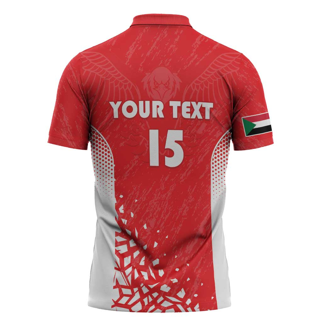 Custom Sudan Football Zipper Polo Shirt Come On Falcons of Jediane - Wonder Print Shop