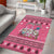 Personalised Germany Christmas Area Rug Cute Pink Gnome Frohe Weihnachten - Wonder Print Shop