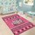 Personalised Germany Christmas Area Rug Cute Pink Gnome Frohe Weihnachten - Wonder Print Shop