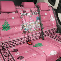 Personalised Germany Christmas Back Car Seat Cover Cute Pink Gnome Frohe Weihnachten - Wonder Print Shop