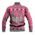Personalised Germany Christmas Baseball Jacket Cute Pink Gnome Frohe Weihnachten - Wonder Print Shop